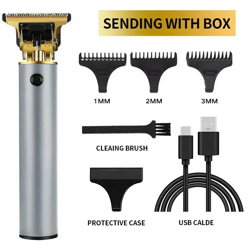 T9 Salon Hair Clipper with 4 Blades & Cleaning Brush - Image 8