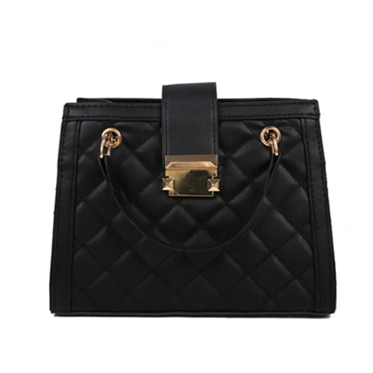 Black Rhombic Chain Shoulder Bag for Women - Image 9