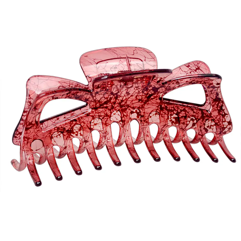 Red Crystal Hair Claws for Women Large Hair Clips - Image 4