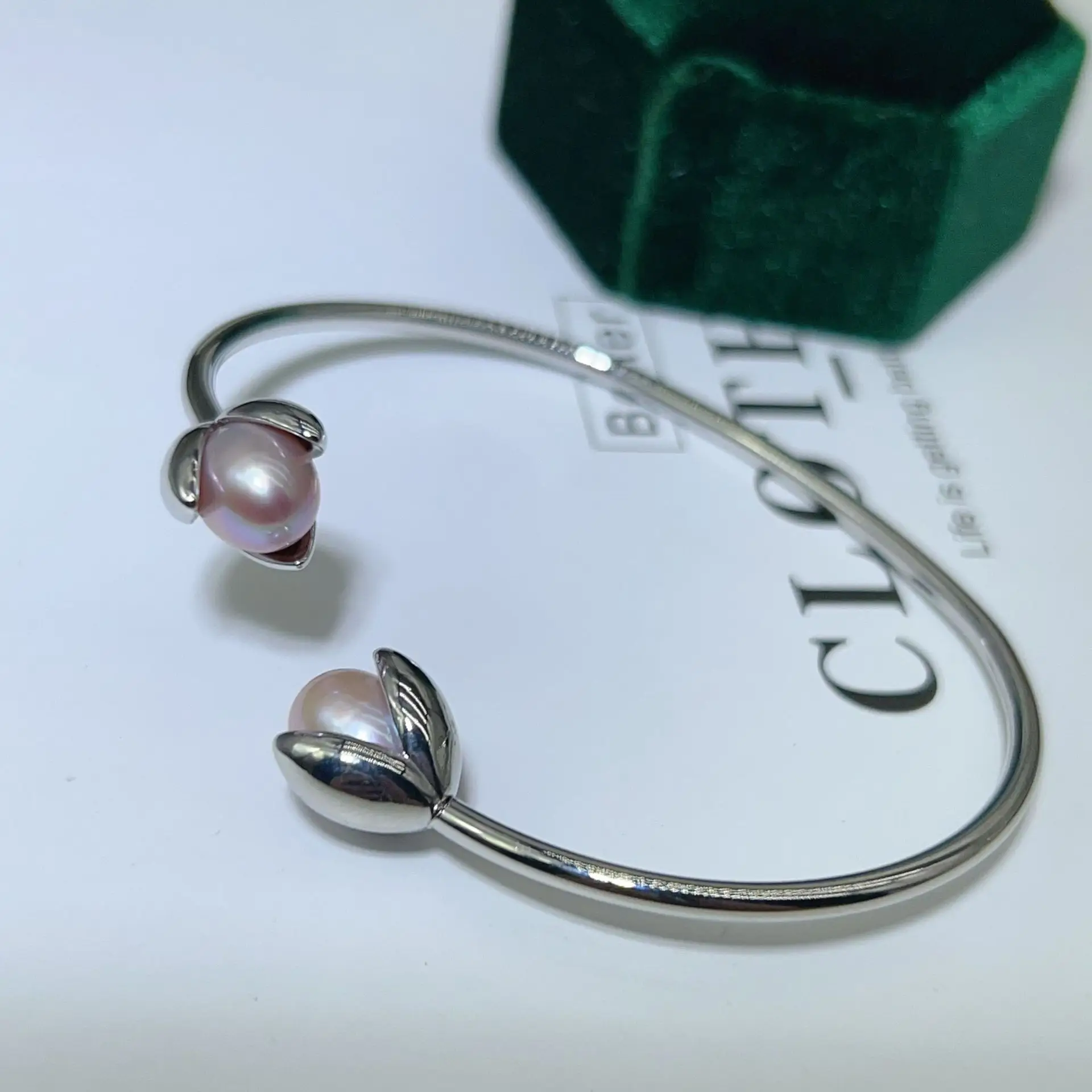 New Freshwater Pearl Butterfly Ring Adjustable Copper Gold Plated — feature 13
