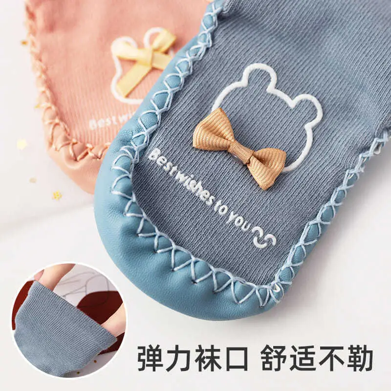 Grey Long Tube Baby Floor Socks for Toddler - Image 7