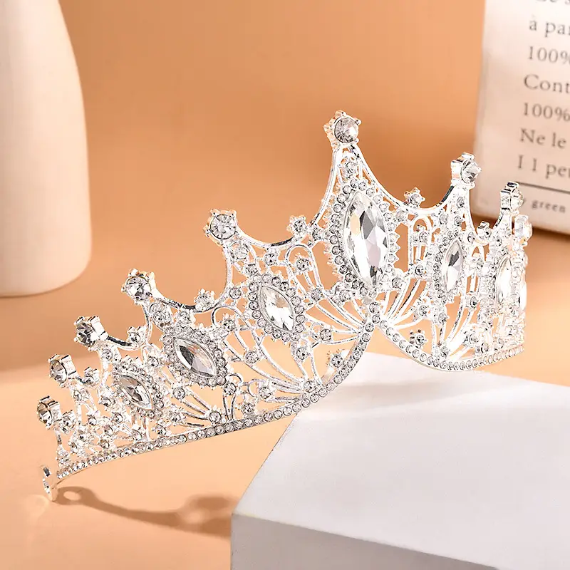 Crystal Big Crown Headband for Birthday Party & Wedding - Image 3