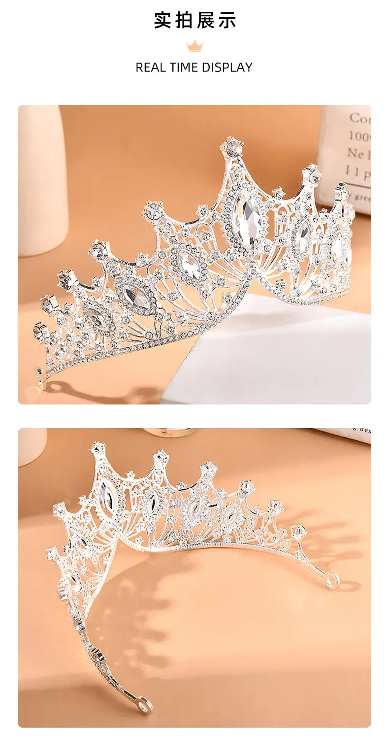Crystal Big Crown Headband for Birthday Party & Wedding — feature 14