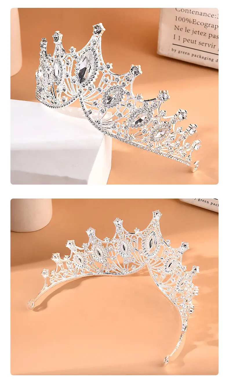 Crystal Big Crown Headband for Birthday Party & Wedding — feature 15