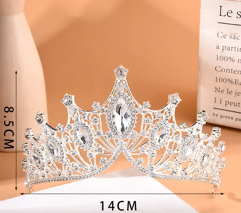 Crystal Big Crown Headband for Birthday Party & Wedding — feature 8