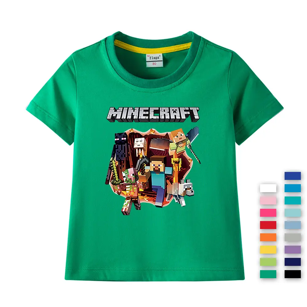 Minecraft Boys Blue Short Sleeve T-Shirt 2023 - Image 32