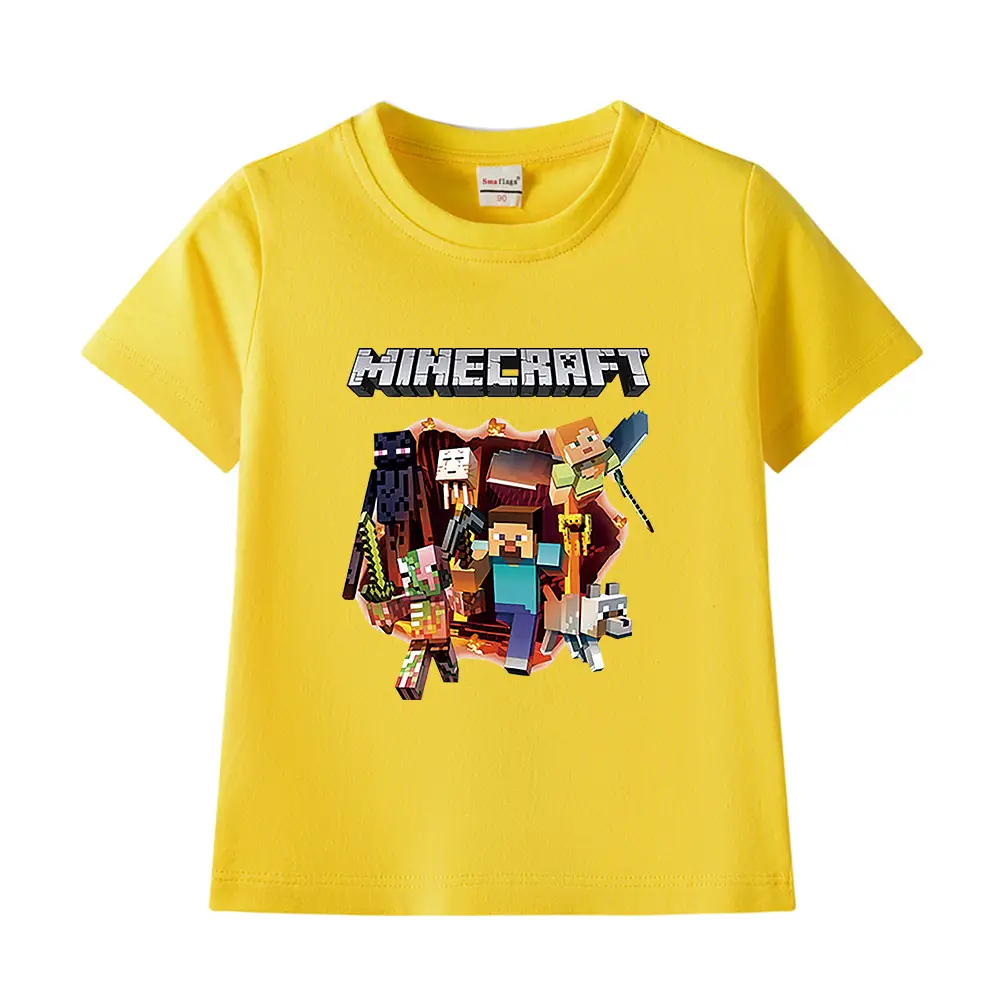 Minecraft Boys Blue Short Sleeve T-Shirt 2023 - Image 35