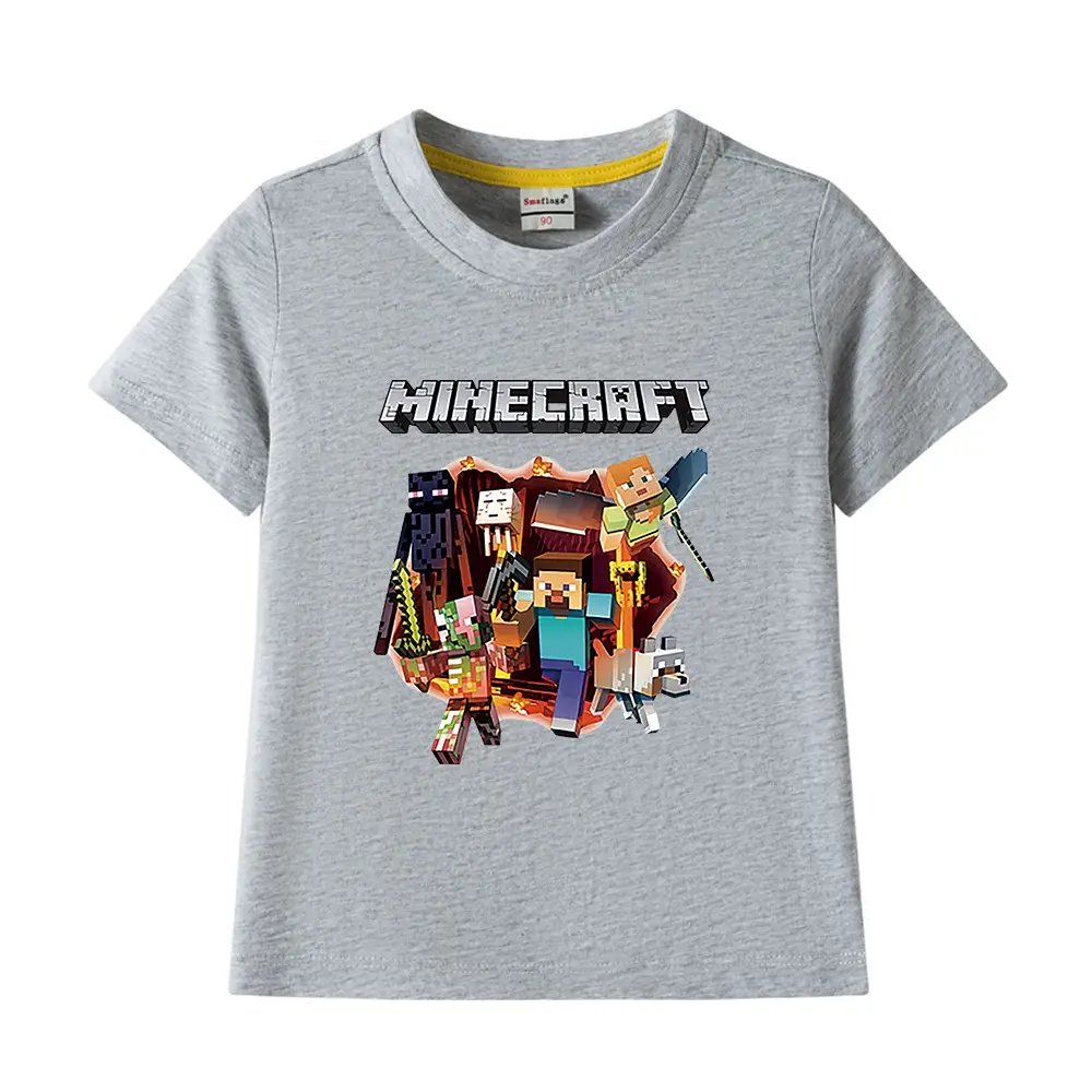 Minecraft Boys Blue Short Sleeve T-Shirt 2023 - Image 36
