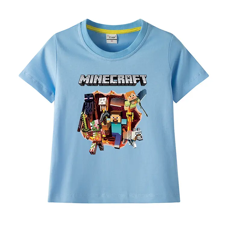 Minecraft Boys Blue Short Sleeve T-Shirt 2023 — feature 14