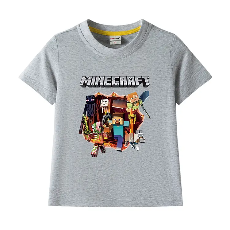 Minecraft Boys Blue Short Sleeve T-Shirt 2023 — feature 15
