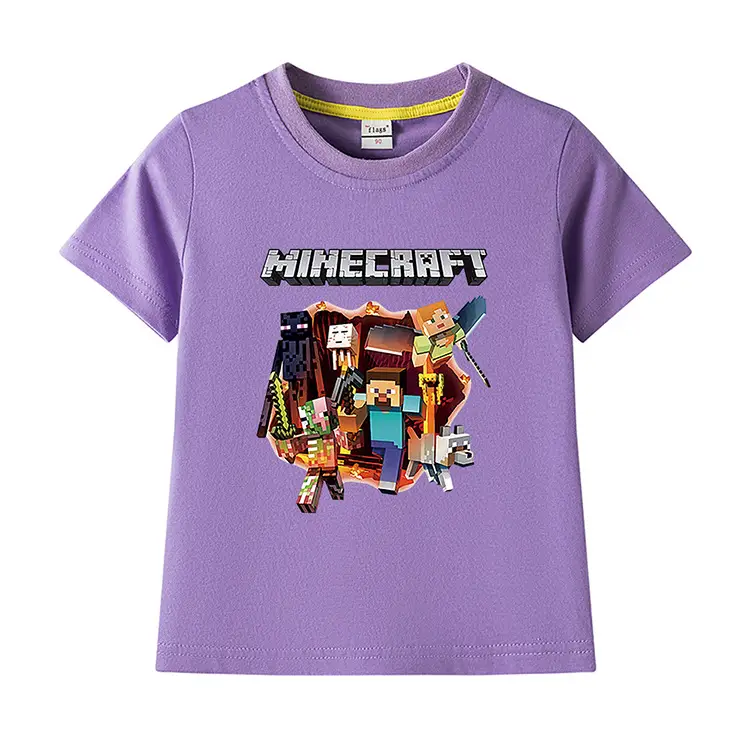 Minecraft Boys Blue Short Sleeve T-Shirt 2023 — feature 16