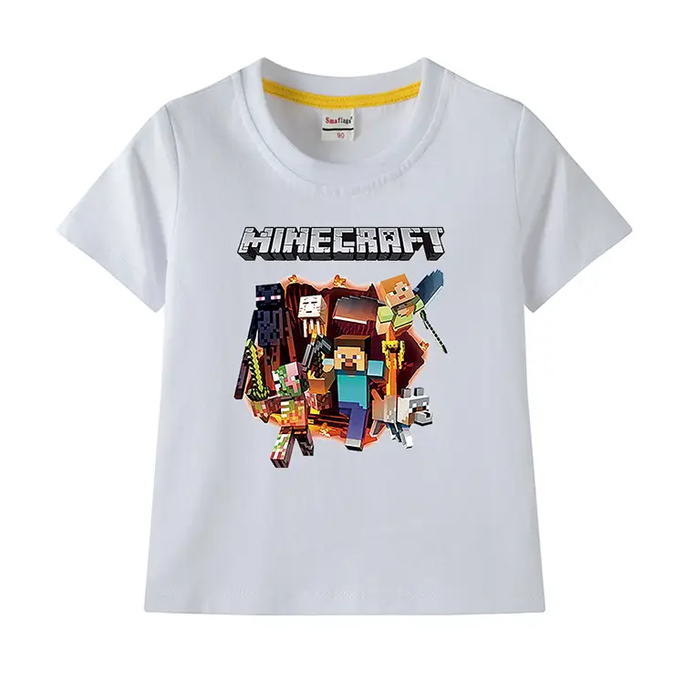 Minecraft Boys Blue Short Sleeve T-Shirt 2023 — feature 2