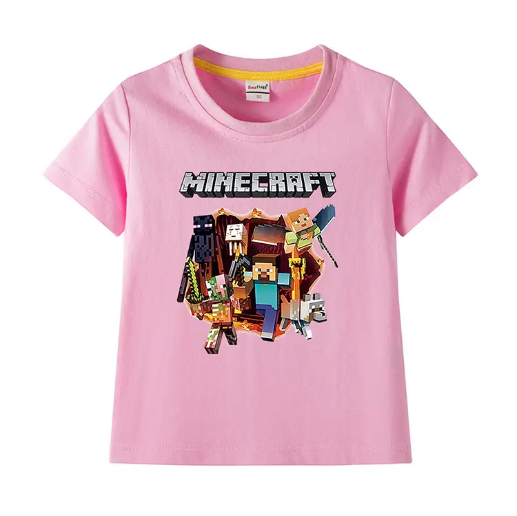 Minecraft Boys Blue Short Sleeve T-Shirt 2023 — feature 3