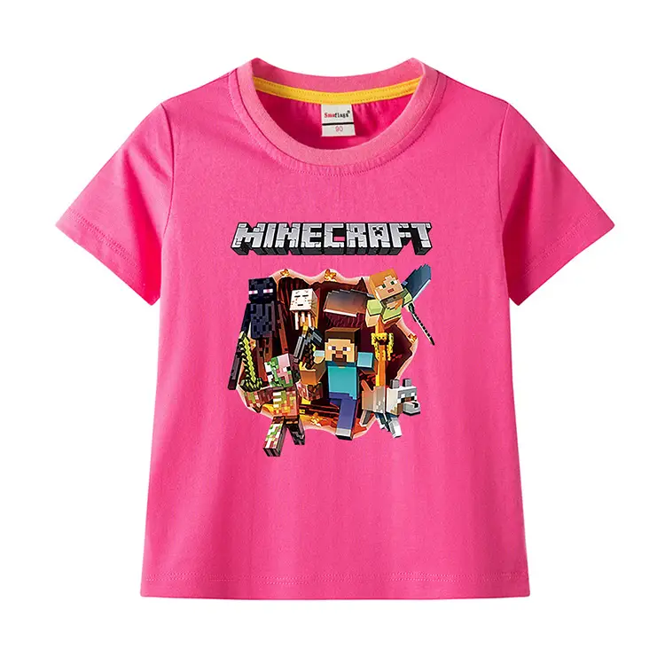 Minecraft Boys Blue Short Sleeve T-Shirt 2023 — feature 4