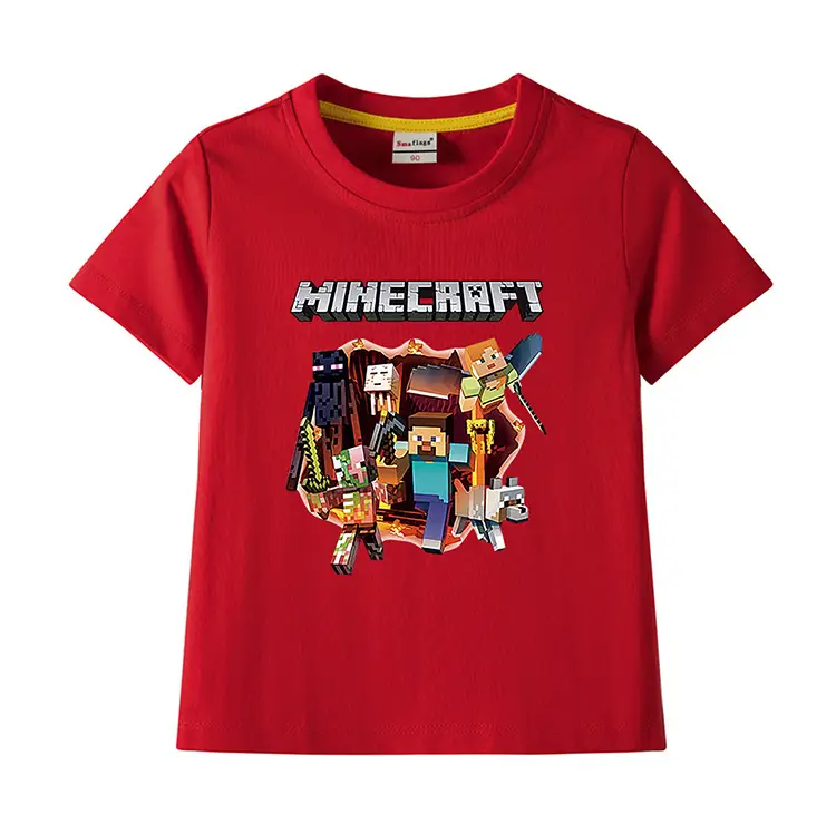 Minecraft Boys Blue Short Sleeve T-Shirt 2023 — feature 5