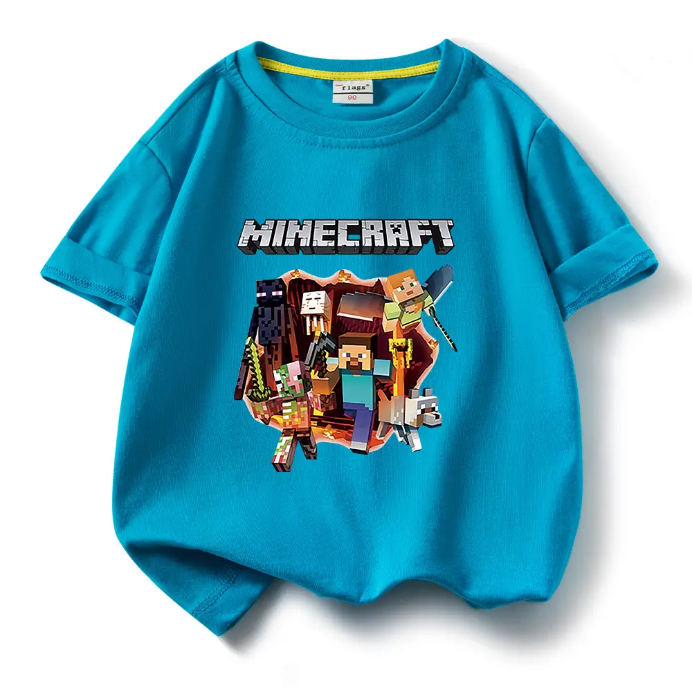 Minecraft Boys Blue Short Sleeve T-Shirt 2023 - Image 10