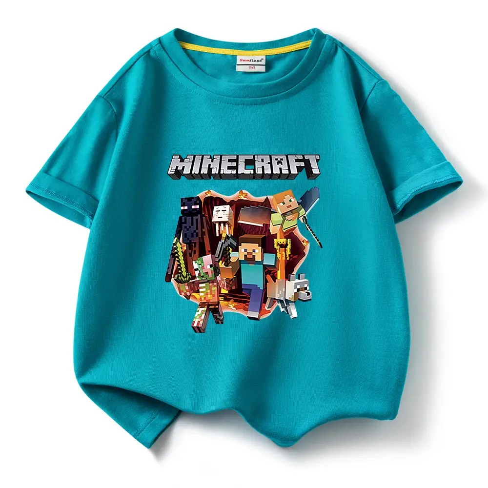 Minecraft Boys Blue Short Sleeve T-Shirt 2023 - Image 11