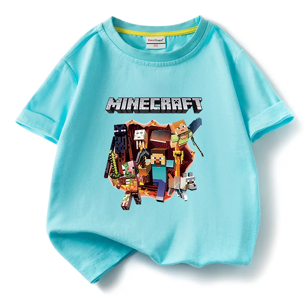 Minecraft Boys Blue Short Sleeve T-Shirt 2023 - Image 12