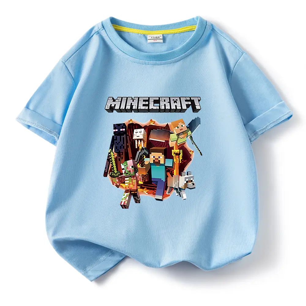 Minecraft Boys Blue Short Sleeve T-Shirt 2023 - Image 13