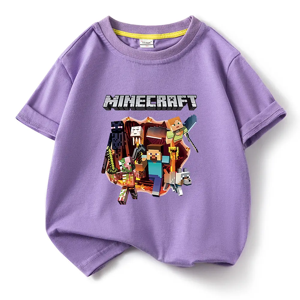 Minecraft Boys Blue Short Sleeve T-Shirt 2023 - Image 15