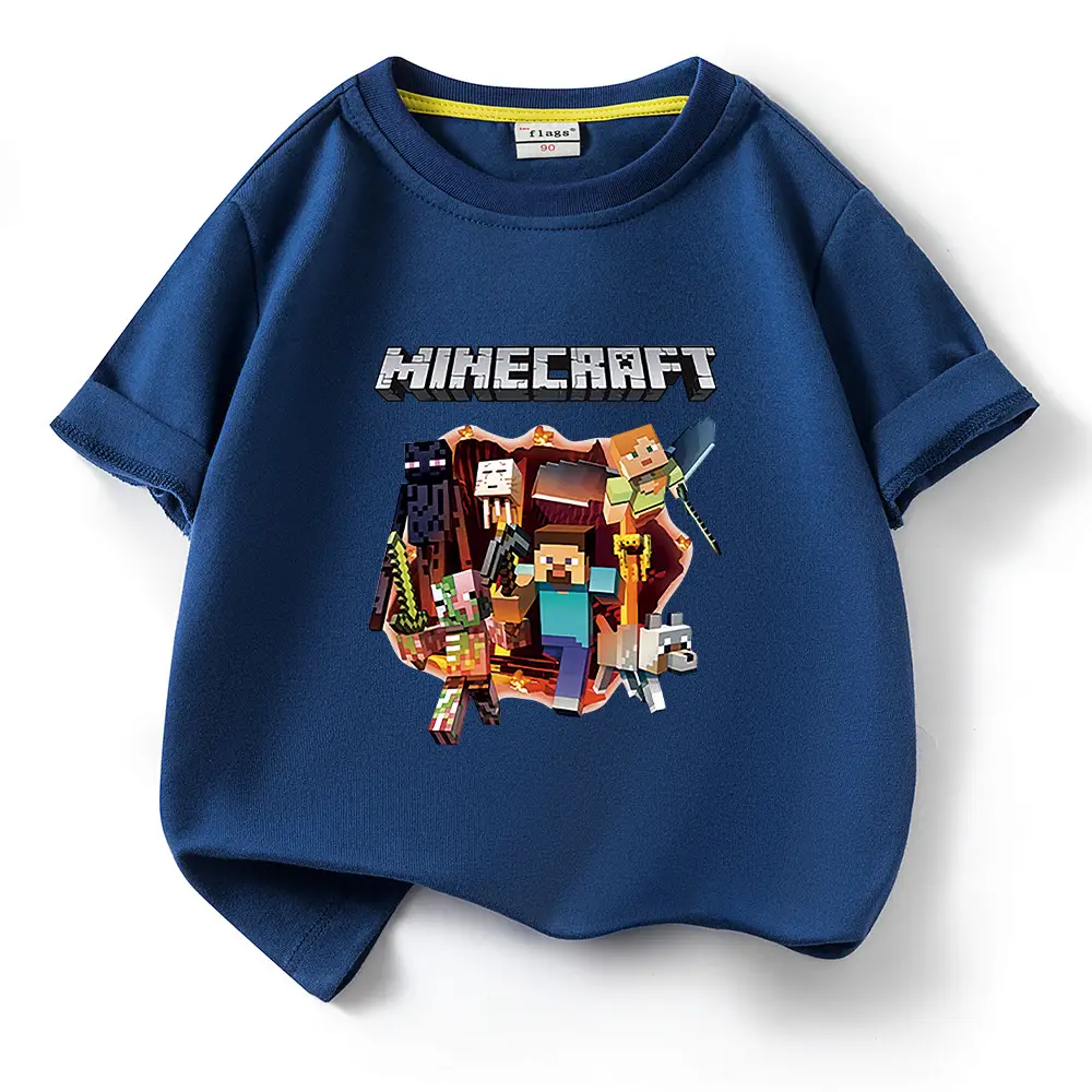 Minecraft Boys Blue Short Sleeve T-Shirt 2023 - Image 16
