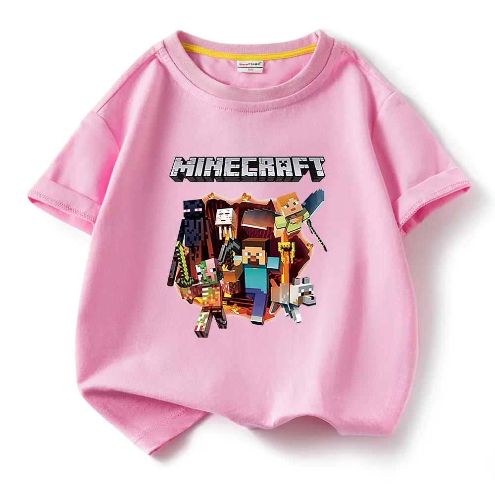 Minecraft Boys Blue Short Sleeve T-Shirt 2023 - Image 2