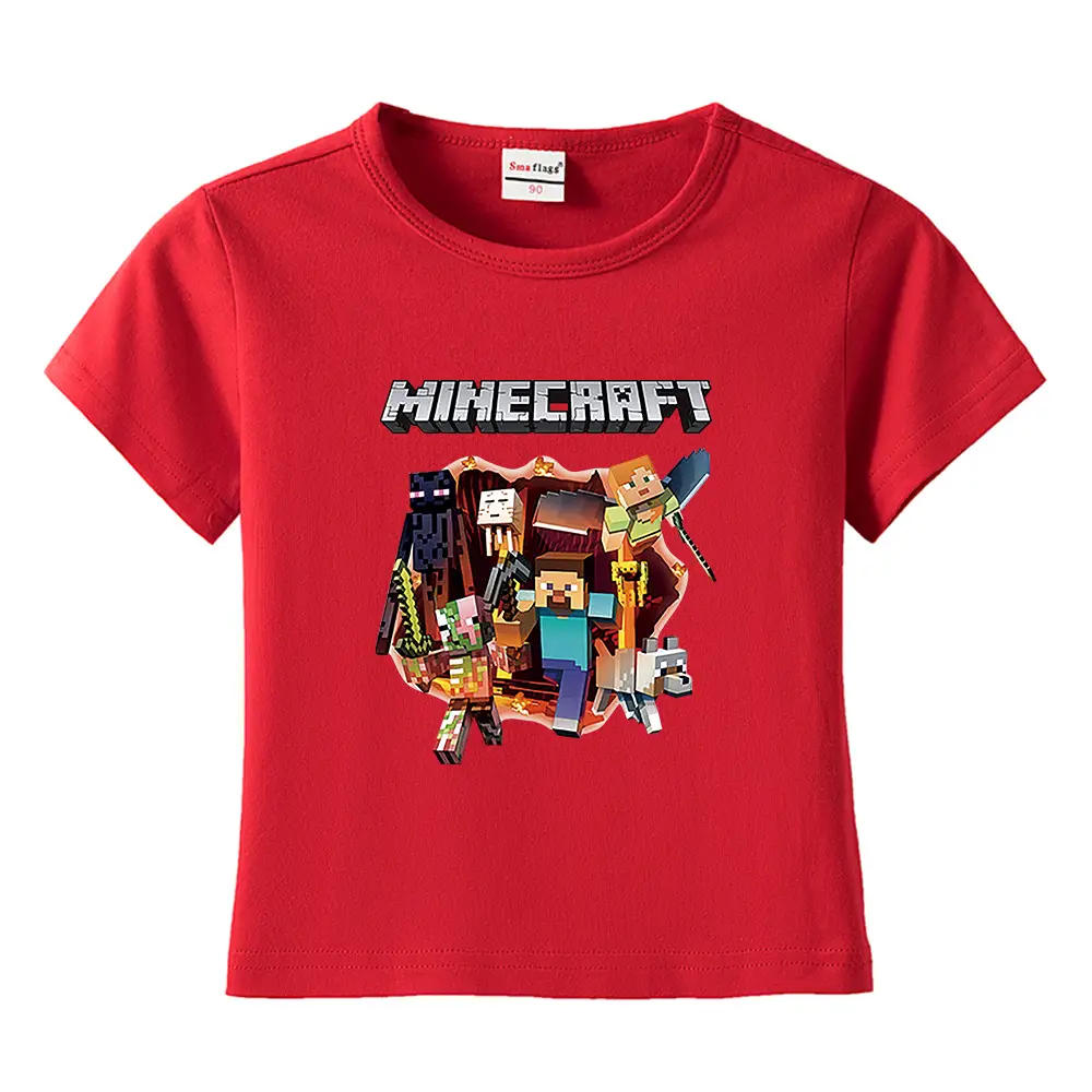 Minecraft Boys Blue Short Sleeve T-Shirt 2023 - Image 20
