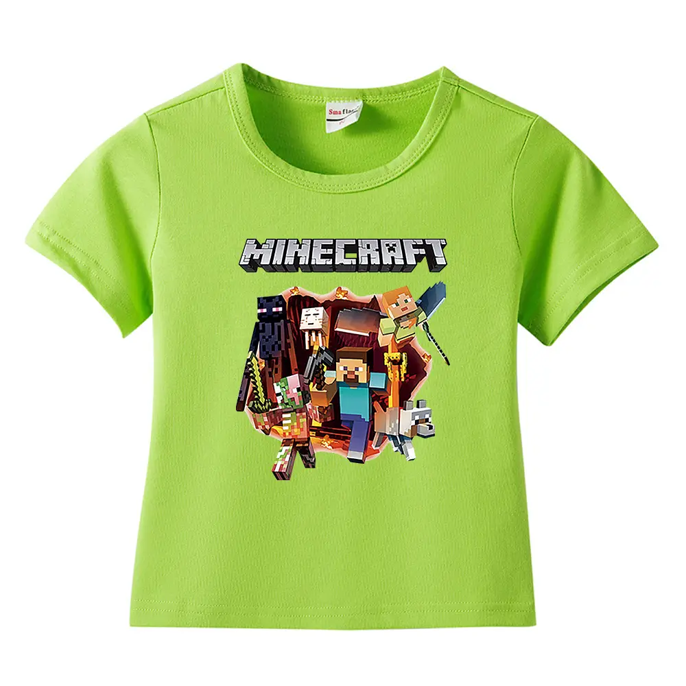Minecraft Boys Blue Short Sleeve T-Shirt 2023 - Image 23