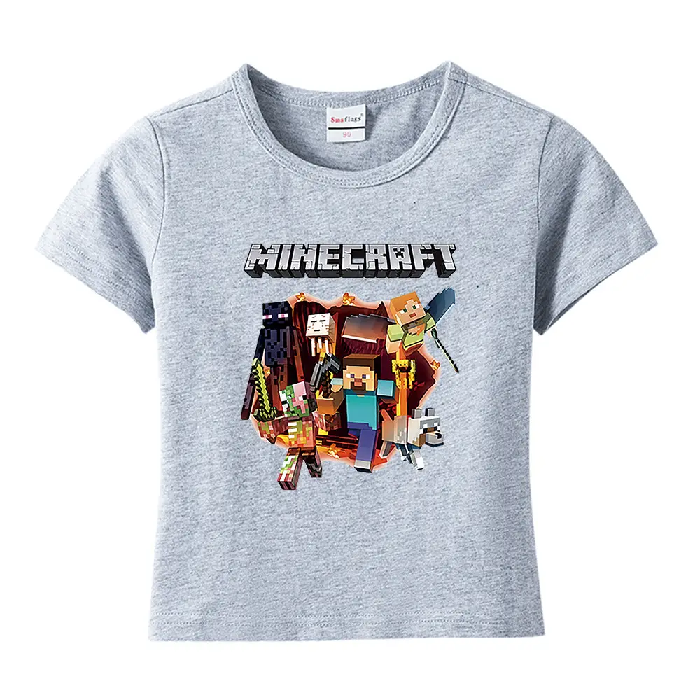 Minecraft Boys Blue Short Sleeve T-Shirt 2023 - Image 29