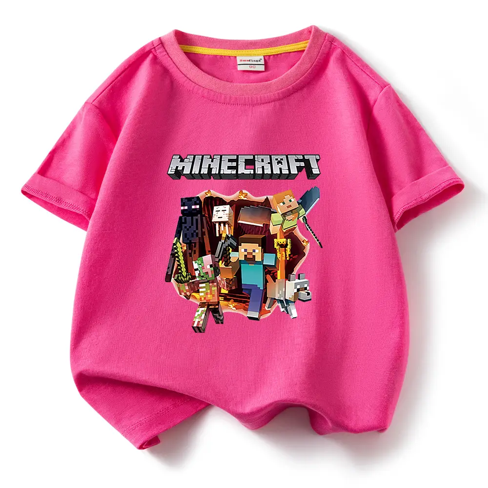 Minecraft Boys Blue Short Sleeve T-Shirt 2023 - Image 3