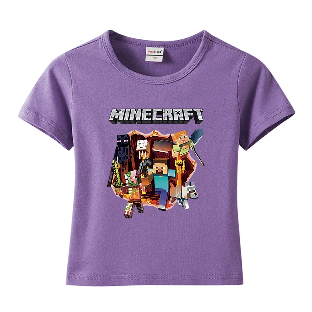 Minecraft Boys Blue Short Sleeve T-Shirt 2023 - Image 30