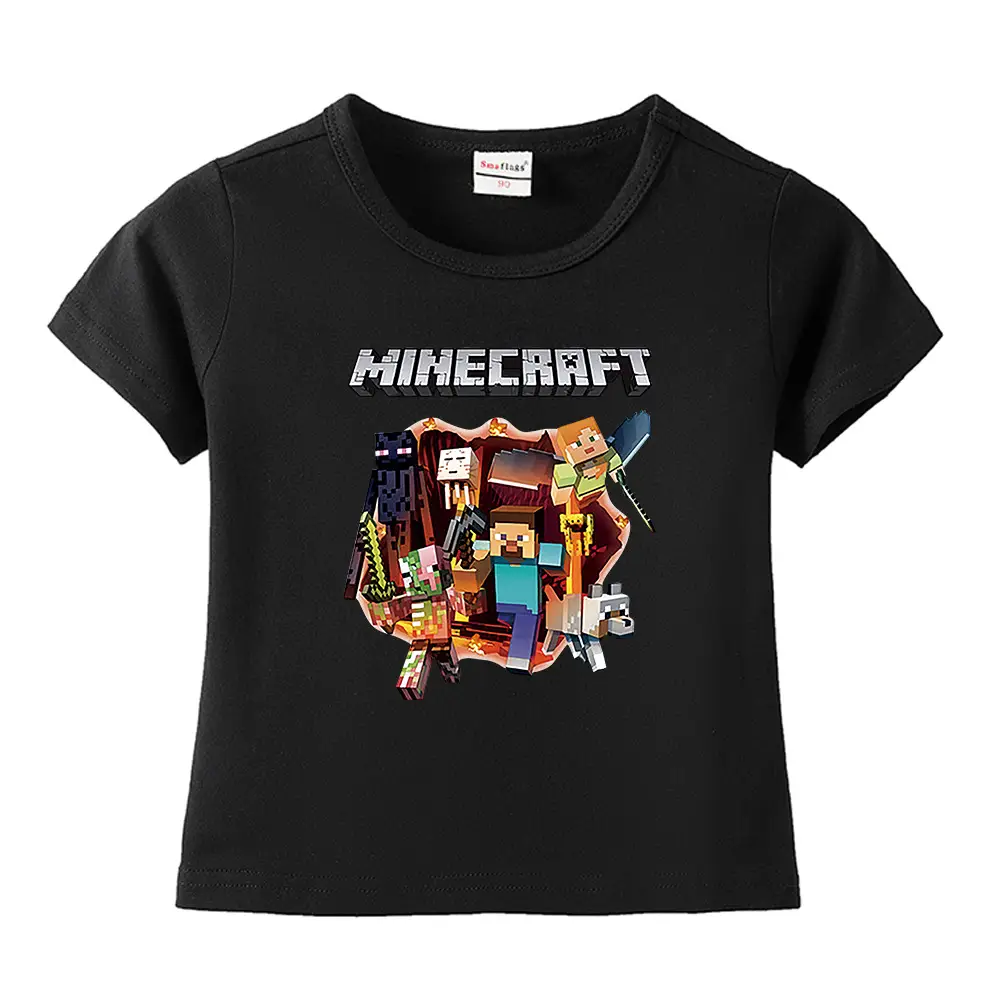 Minecraft Boys Blue Short Sleeve T-Shirt 2023 - Image 31