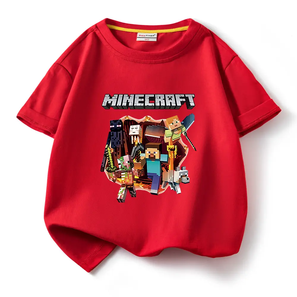 Minecraft Boys Blue Short Sleeve T-Shirt 2023 - Image 4