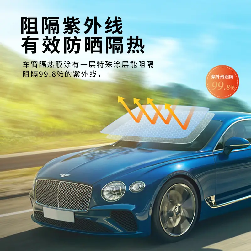 Car Window Film, High Heat Insulation, Sun Protection, Front Windshield Glass Film, Explosion-Proof Solar Film, Full Range of Car Window Film, Wholesale by the Roll