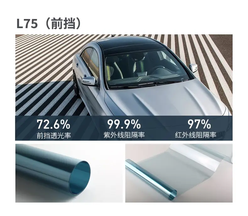 Car Window Film, High Heat Insulation, Sun Protection, Front Windshield Glass Film, Explosion-Proof Solar Film, Full Range of Car Window Film, Wholesale by the Roll — feature 25