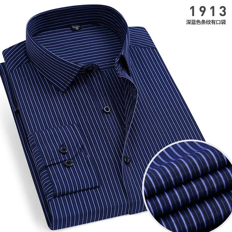 Men's White Cotton Shirt Long Sleeve Iron Free