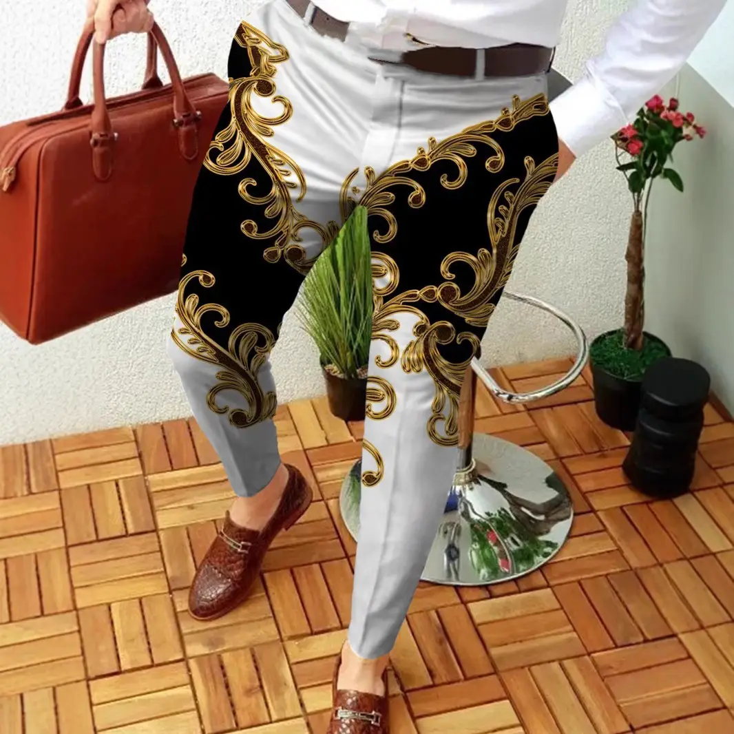 2026 Plaid Slim Fit Men's Trousers European American - Image 36
