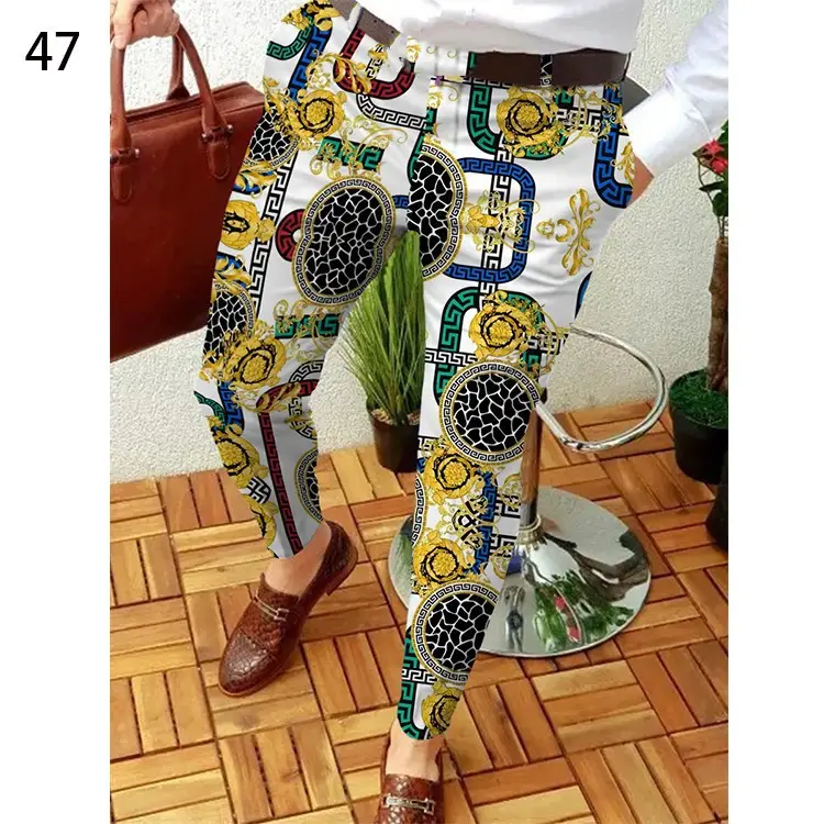 2026 Plaid Slim Fit Men's Trousers European American - Image 13