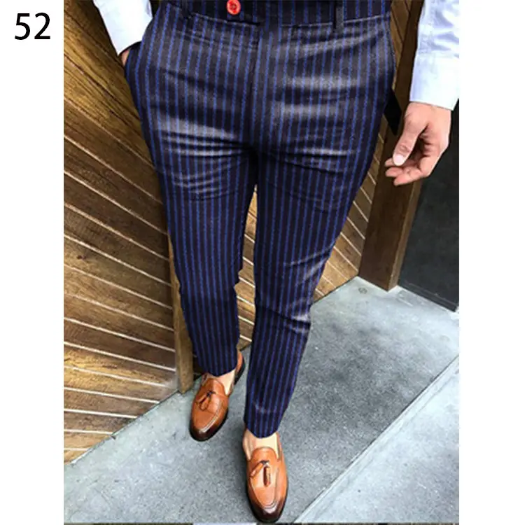 2026 Plaid Slim Fit Men's Trousers European American - Image 16