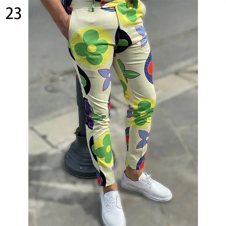 2026 Plaid Slim Fit Men's Trousers European American - Image 26