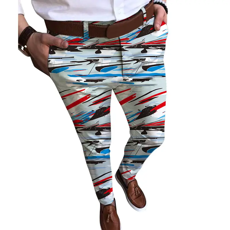 2026 Plaid Slim Fit Men's Trousers European American - Image 30