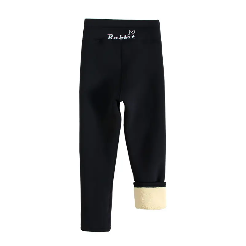 Girls' Deep Winter Warm White Velvet Pants - Image 8