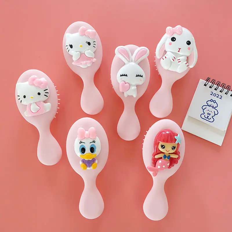 Cute Cartoon Hair Brush for Girls Pink - Image 13
