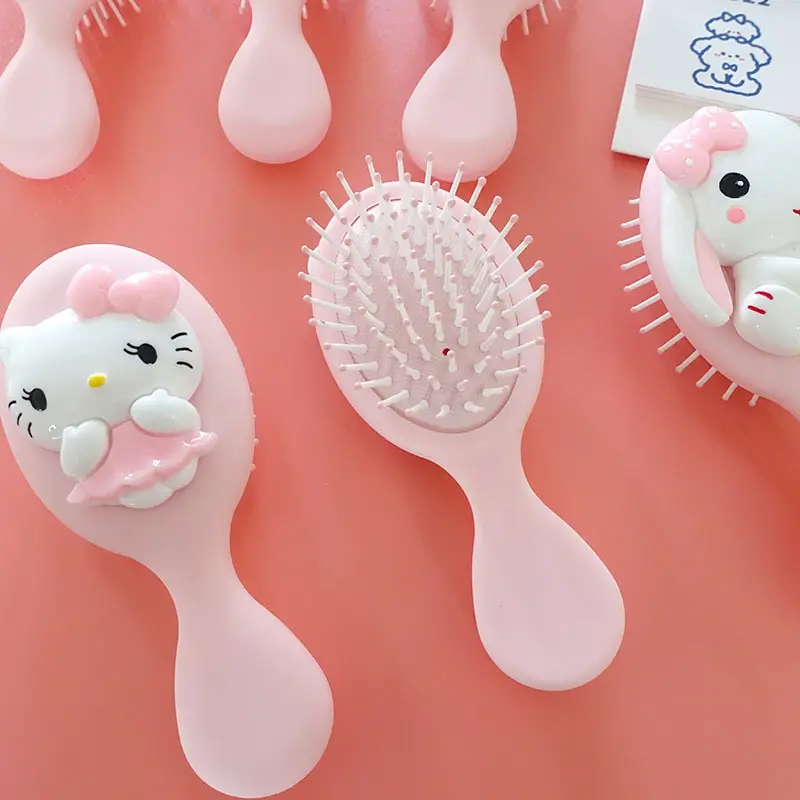 Cute Cartoon Hair Brush for Girls Pink - Image 15