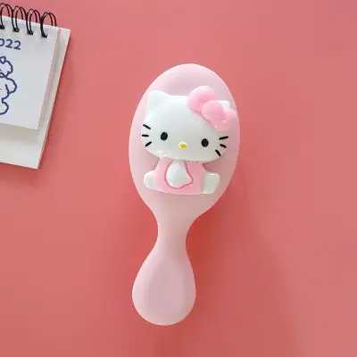 Cute Cartoon Hair Brush for Girls Pink - Image 2