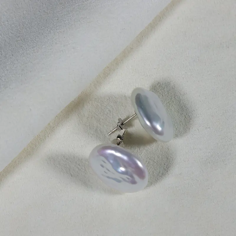 Natural Freshwater Pearl Baroque Earrings S925 Silver - Image 5