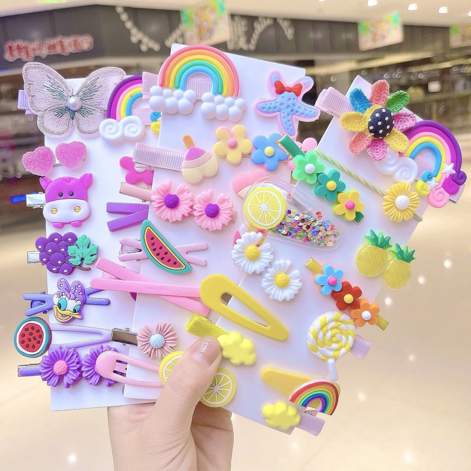 Trendy Colorful Korean Hair Clips for Girls