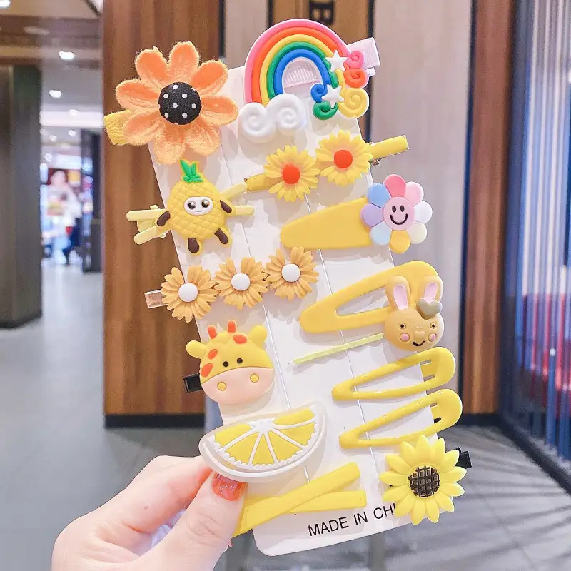 Trendy Colorful Korean Hair Clips for Girls