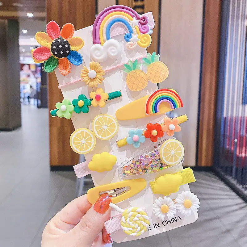 Trendy Colorful Korean Hair Clips for Girls