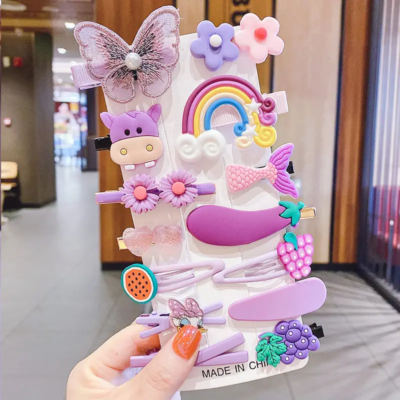 Trendy Colorful Korean Hair Clips for Girls